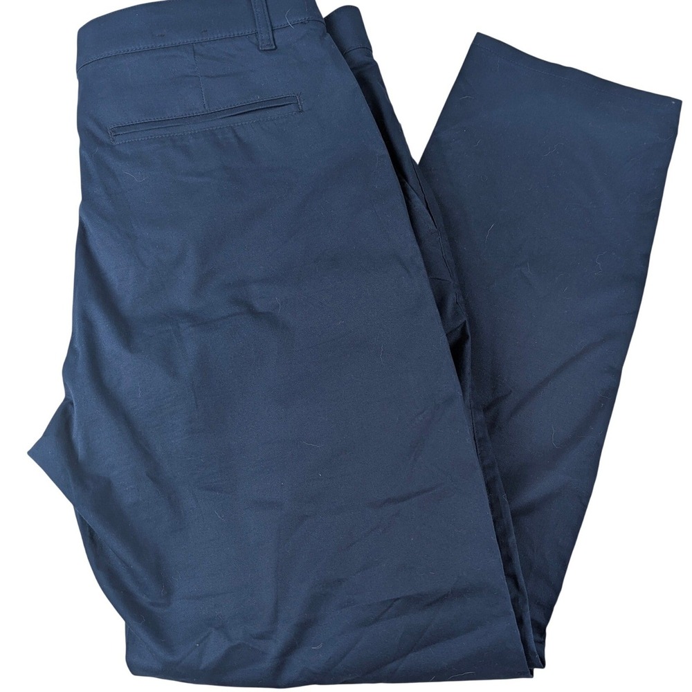 FootJoy Mens Navy Blue Performance Golf Pants Straight Leg 34x30 FJ Gripper